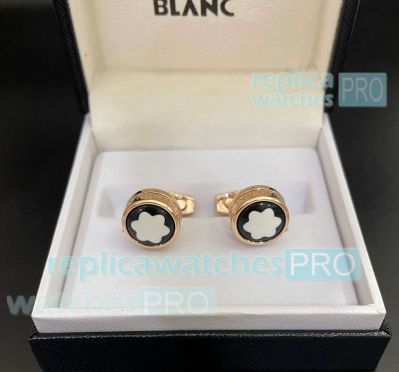 Rose Gold Mont blanc Contemporary Cufflinks For Sale